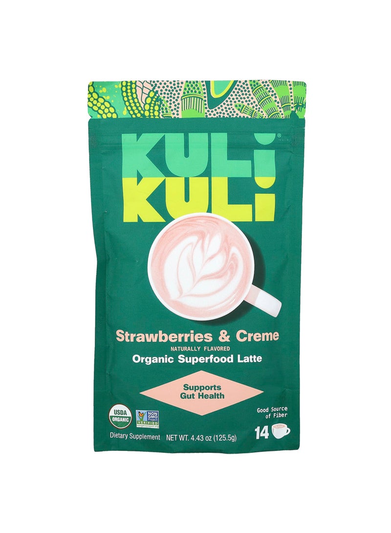 Organic Superfood Latte, Strawberries & Creme, 4.43 oz (125.5 g)